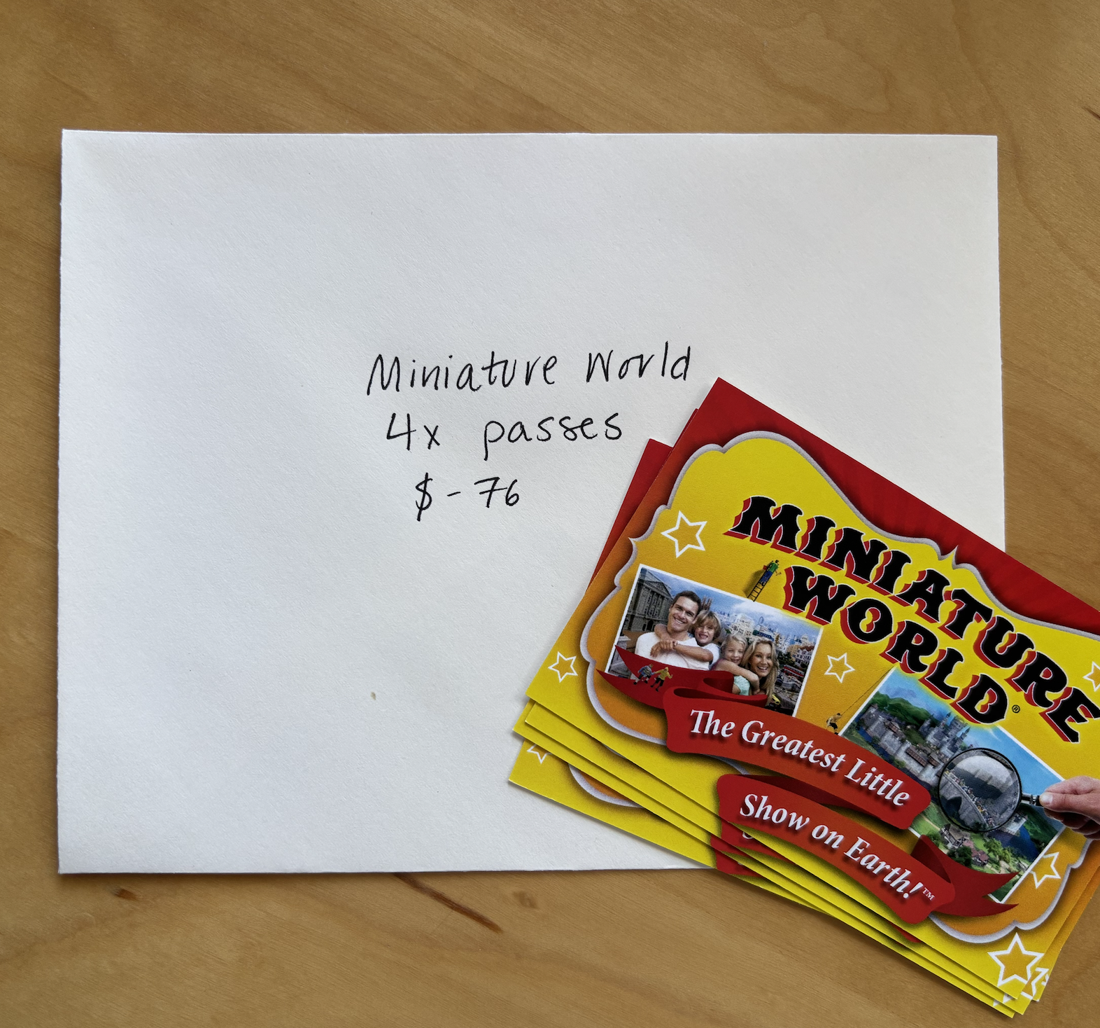 4 Miniature World Passes