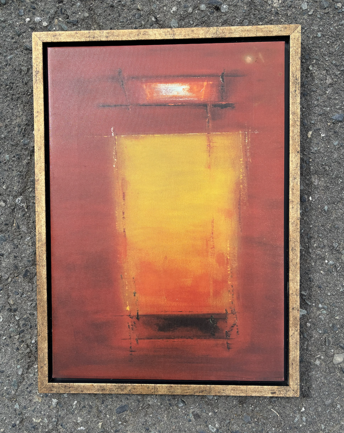 Framed Abstract Art Piece 16"x22"