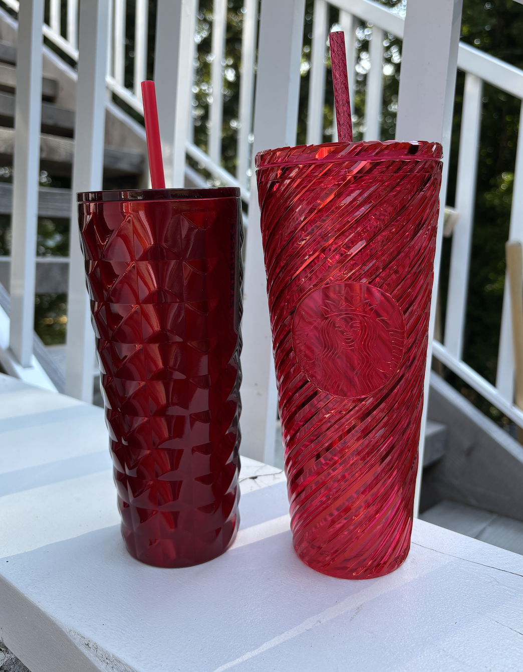 Cherry Red Starbucks Tumbler Set